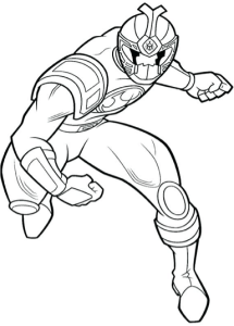 Tô màu ninja xanh kuwaga raiger giúp bé rèn luyện khả năng tô màu