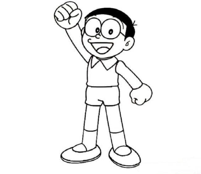 Tô màu Nobita Thú Vị 1 Tô màu Nobita Thú Vị dễ thương cho bé