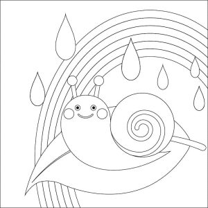 Tô màu Ốc Sên và Cầu Vồng giúp bé rèn luyện khả năng tô màu