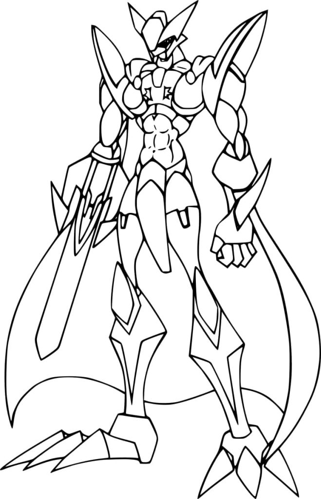 Tô màu Omegamon 1 Tô màu Omegamon giúp bé rèn luyện khả năng tô màu