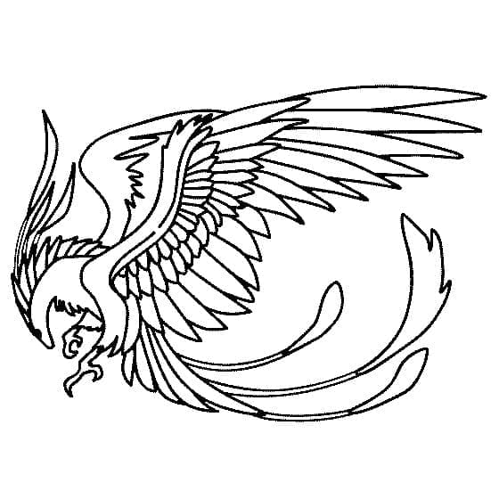 Tô màu Phượng Hoàng Mạnh Mẽ 1 Tô màu Phượng Hoàng Mạnh Mẽ dễ thương cho bé