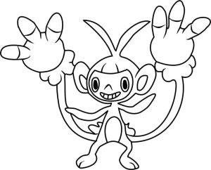 Tô màu Pokemon Ambipom giúp bé rèn luyện khả năng tô màu