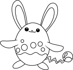 Tô màu Pokemon Azumarill dễ thương cho bé