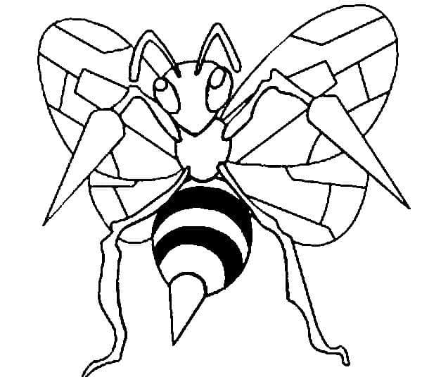 Tô màu Pokemon Beedrill 1 Tô màu Pokemon Beedrill giúp bé rèn luyện khả năng tô màu