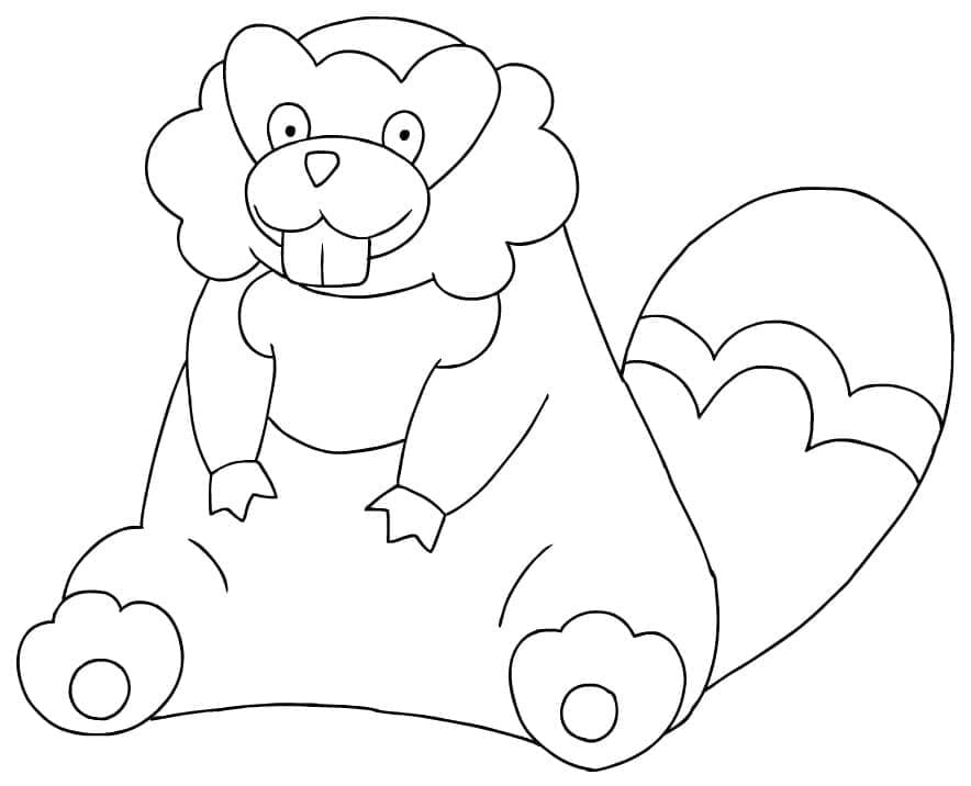 Tô màu Pokemon Bibarel 1 Tô màu Pokemon Bibarel giúp bé rèn luyện khả năng tô màu