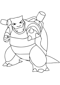 Tô màu pokemon blastoise cho bé tập tô