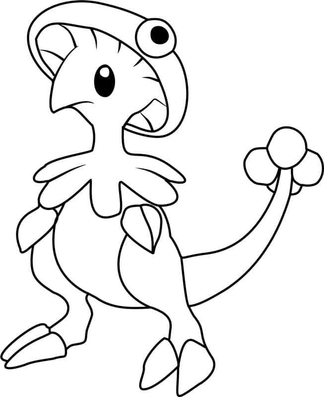 Tô màu Pokemon Breloom 1 Tô màu Pokemon Breloom cho bé tập tô