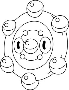 Tô màu Pokemon Bronzor dễ thương cho bé