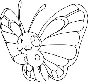 Tô màu Pokemon Butterfree dễ thương cho bé
