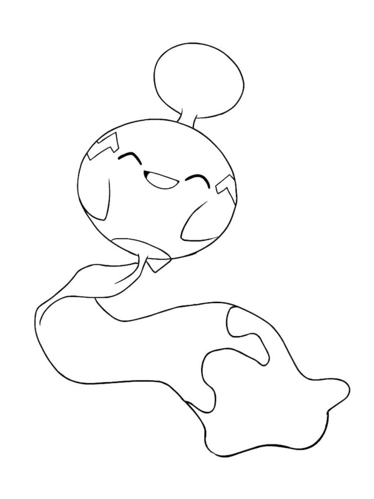 Tô màu Pokemon Chimecho cho bé tập tô