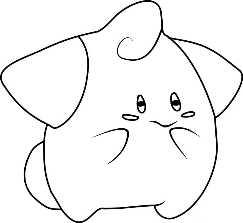 Tô màu Pokemon Cleffa cho bé tập tô