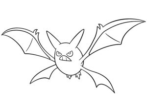 Tô màu Pokemon Crobat cho bé tập tô