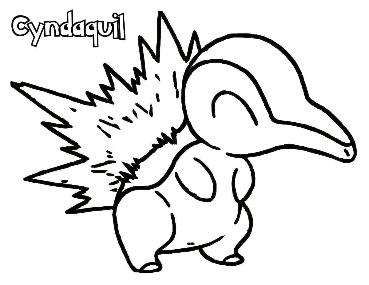 Tô màu Pokemon Cyndaquil