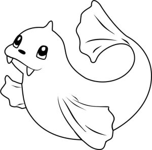 Tô màu Pokemon Dewgong dễ thương cho bé