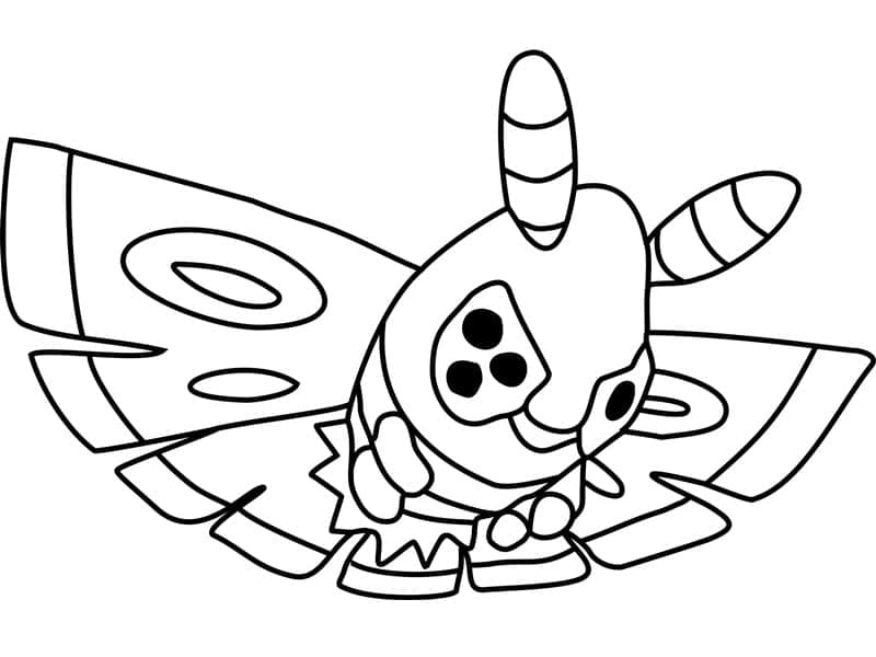 Tô màu Pokemon Dustox giúp bé rèn luyện khả năng tô màu