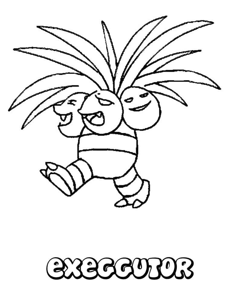 Tô màu Pokemon Exeggutor giúp bé rèn luyện khả năng tô màu