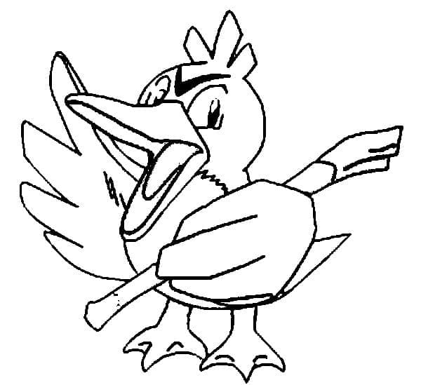 Tô màu Pokemon Farfetch’d cho bé tập tô