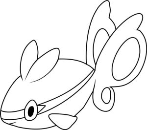 Tô màu Pokemon Finneon dễ thương cho bé