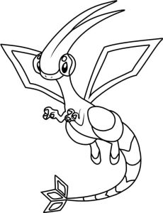 Tô màu Pokemon Flygon cho bé tập tô