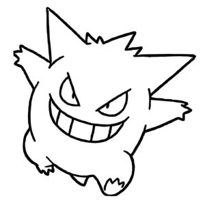 Tô màu Pokemon Gengar giúp bé rèn luyện khả năng tô màu