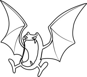 Tô màu Pokemon Golbat cho bé tập tô