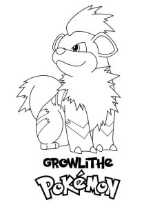 Tô màu Pokemon Growlithe cho bé tập tô