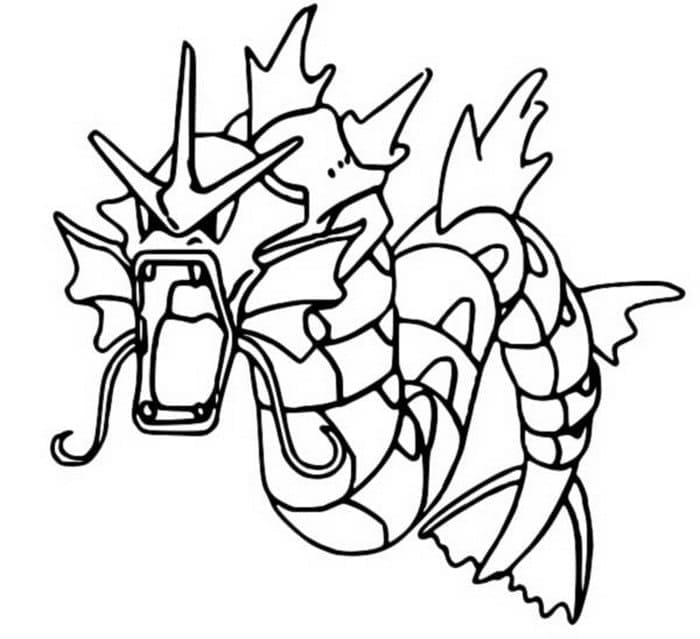 Tô màu Pokemon Gyarados dễ thương cho bé