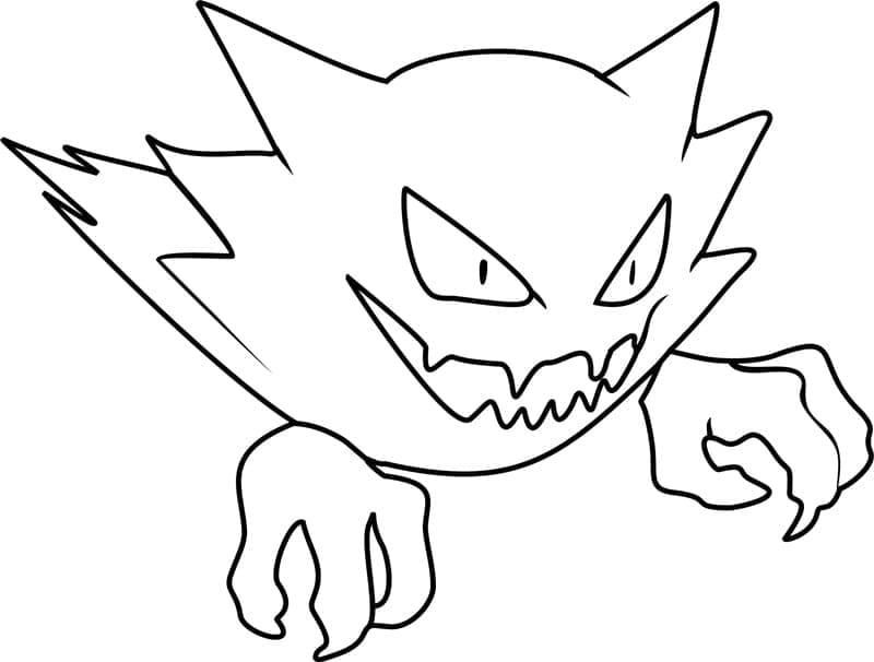 Tô màu Pokemon Haunter giúp bé rèn luyện khả năng tô màu