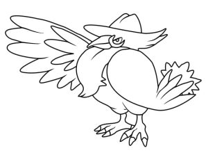 Tô màu Pokemon Honchkrow giúp bé rèn luyện khả năng tô màu