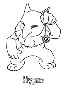 Tô màu Pokemon Hypno dễ thương cho bé