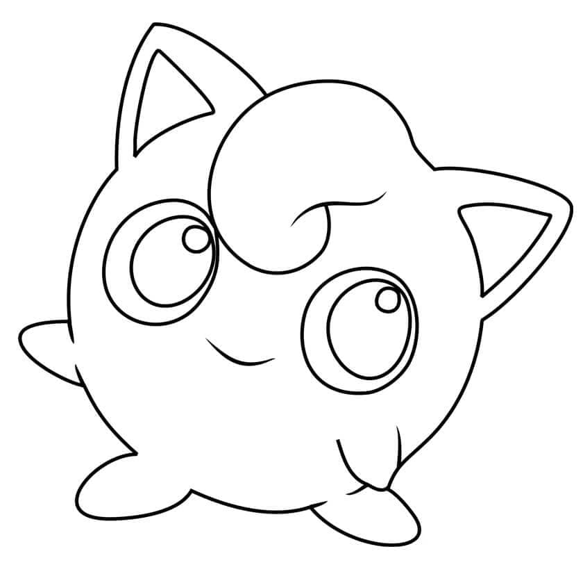 Tô màu Pokemon Jigglypuff dễ thương cho bé