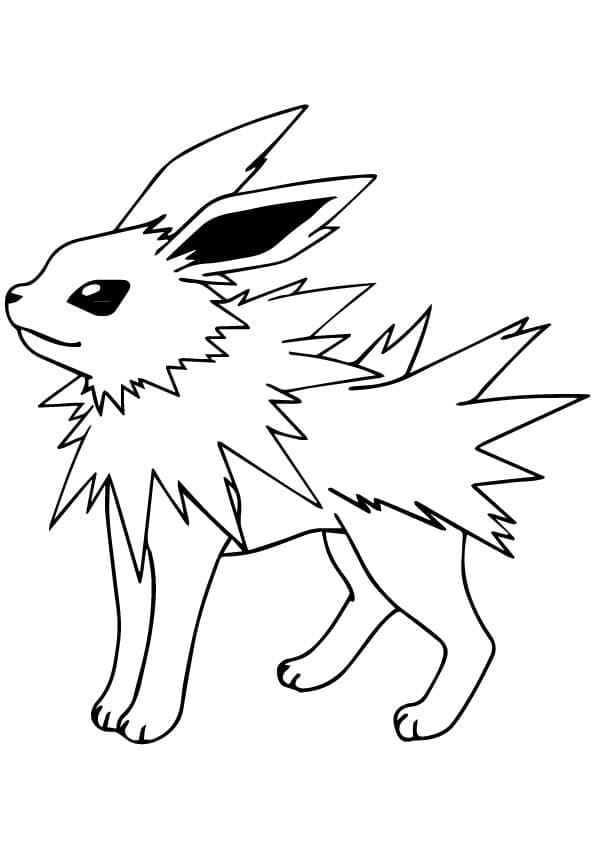 Tô màu Pokemon Jolteon giúp bé rèn luyện khả năng tô màu