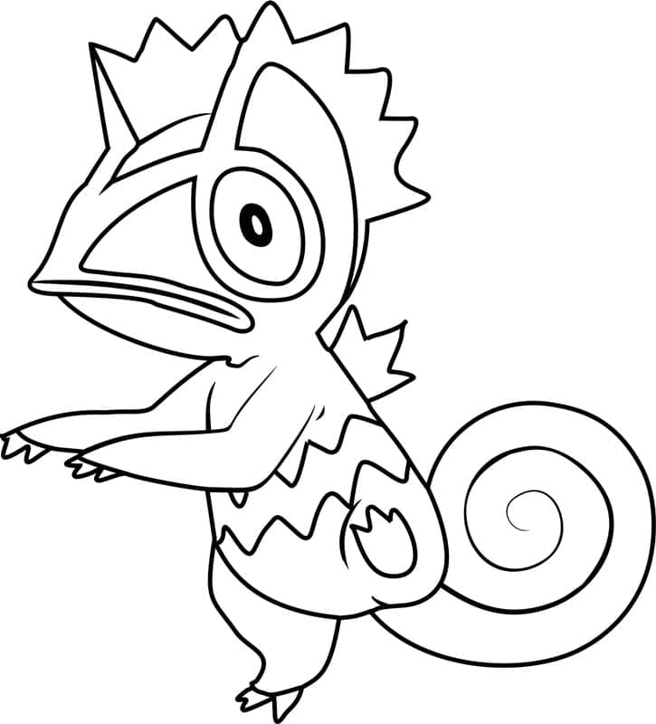 Tô màu Pokemon Kecleon giúp bé rèn luyện khả năng tô màu