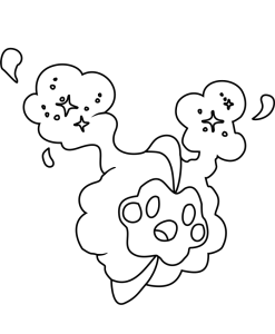 Tô màu pokemon kosumoggu giúp bé rèn luyện khả năng tô màu