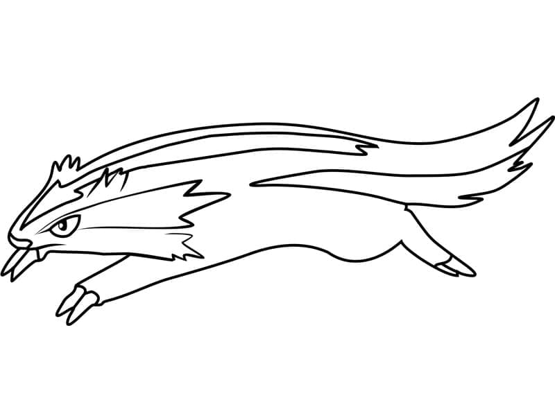 Tô màu Pokemon Linoone giúp bé rèn luyện khả năng tô màu