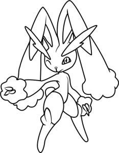 Tô màu Pokemon Lopunny cho bé tập tô