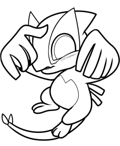 Tô màu pokemon lugia bé nhỏ dễ thương cho bé