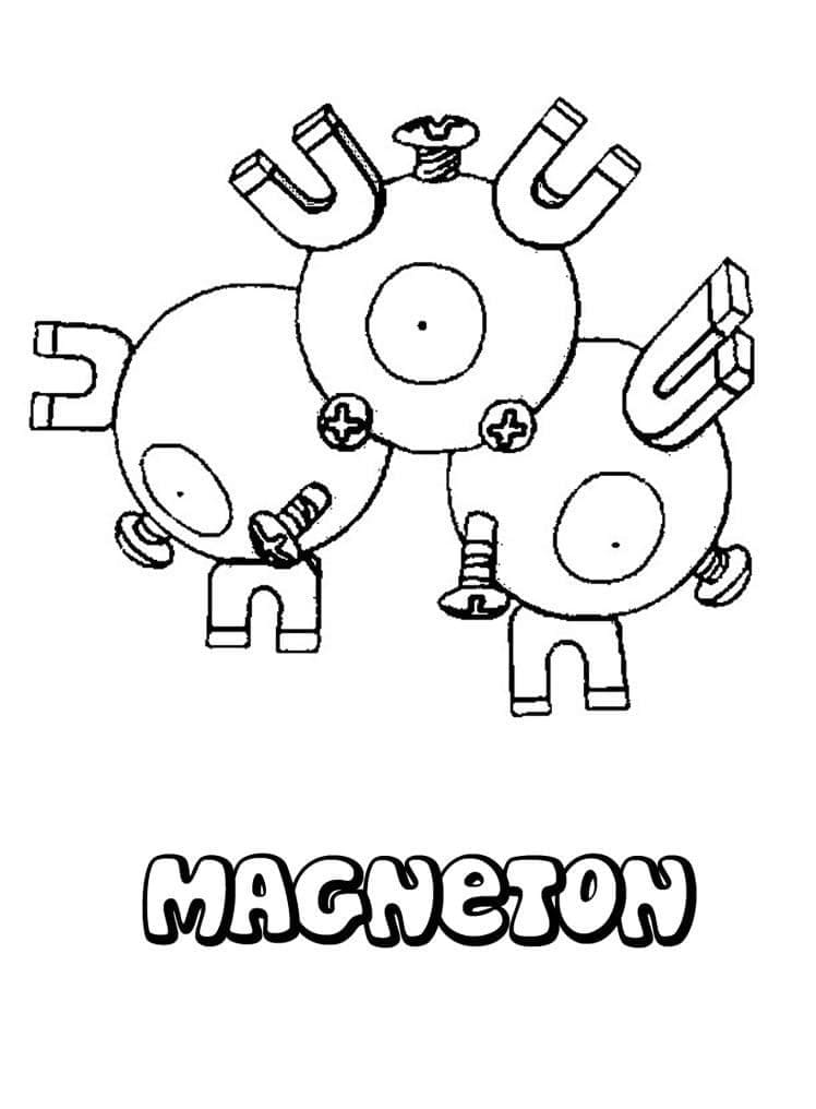 Tô màu Pokemon Magneton dễ thương cho bé