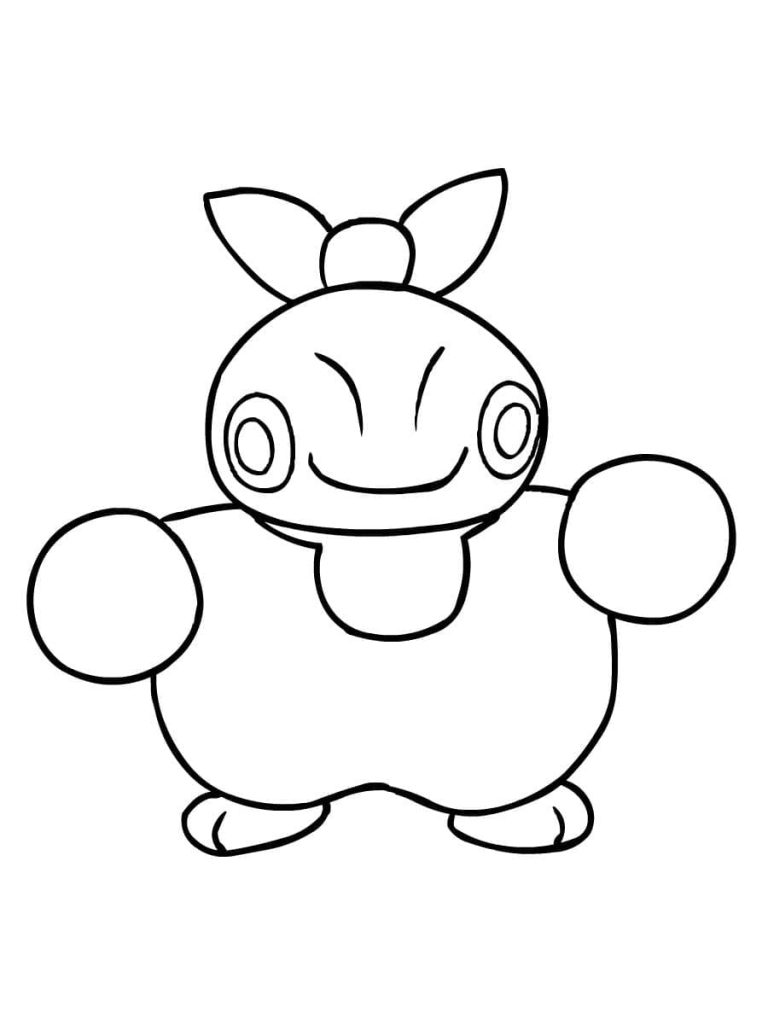 Tô màu Pokemon Makuhita cho bé tập tô
