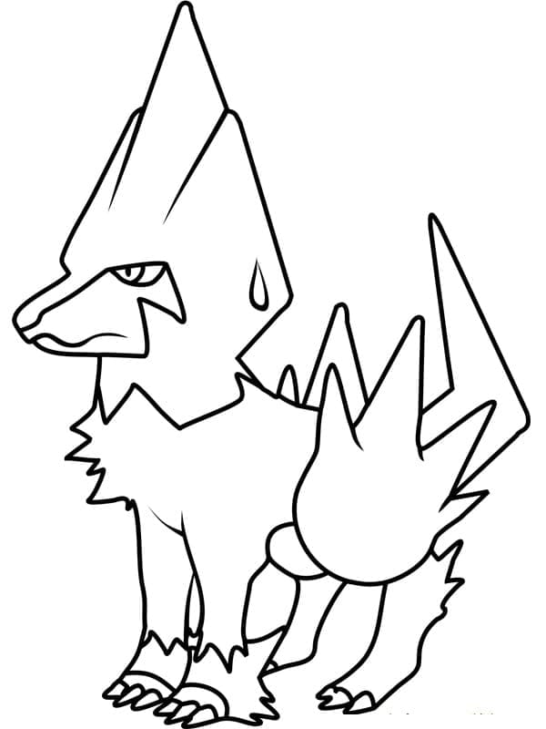 Tô màu Pokemon Manectric giúp bé rèn luyện khả năng tô màu