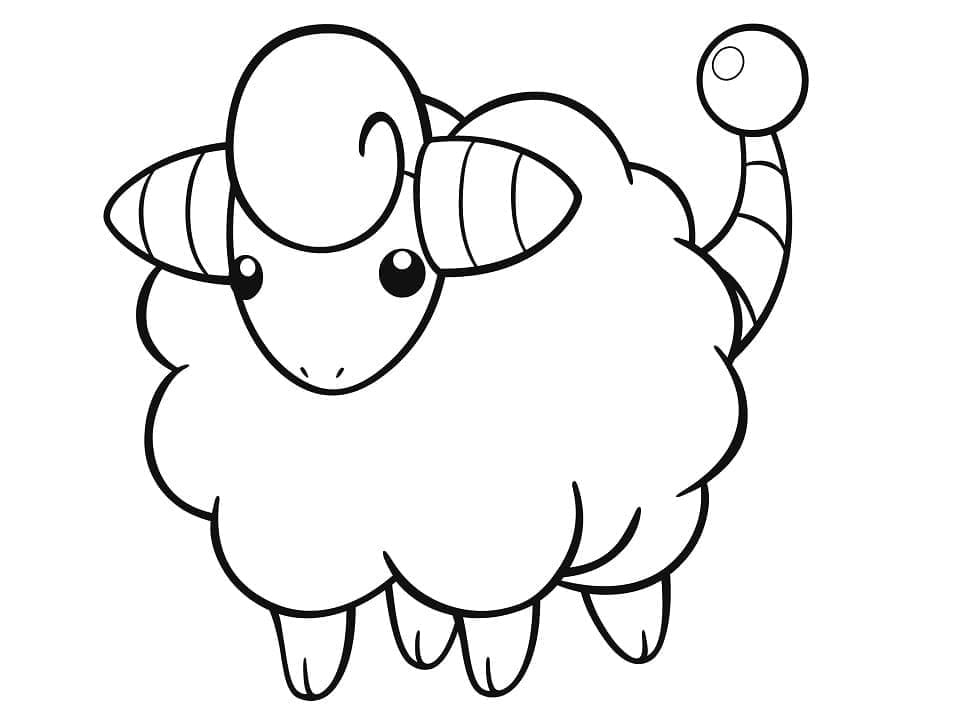 Tô màu Pokemon Mareep cho bé tập tô