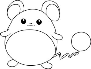 Tô màu Pokemon Marill cho bé tập tô