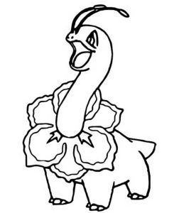 Tô màu Pokemon Meganium cho bé tập tô