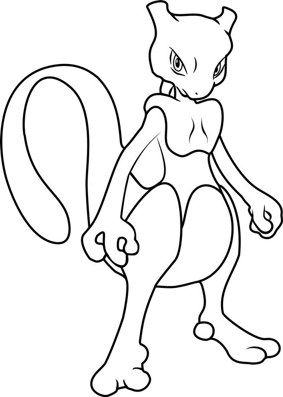 Tô màu pokemon mewtwo cho bé tập tô