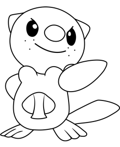 Tô màu pokemon mijumaru cười cho bé tập tô