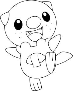 Tô màu pokemon mijumaru vui vẻ dễ thương cho bé