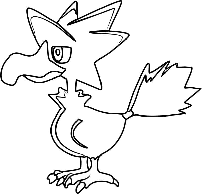 Tô màu Pokemon Murkrow dễ thương cho bé