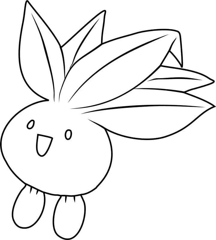 Tô màu Pokemon Oddish cho bé tập tô
