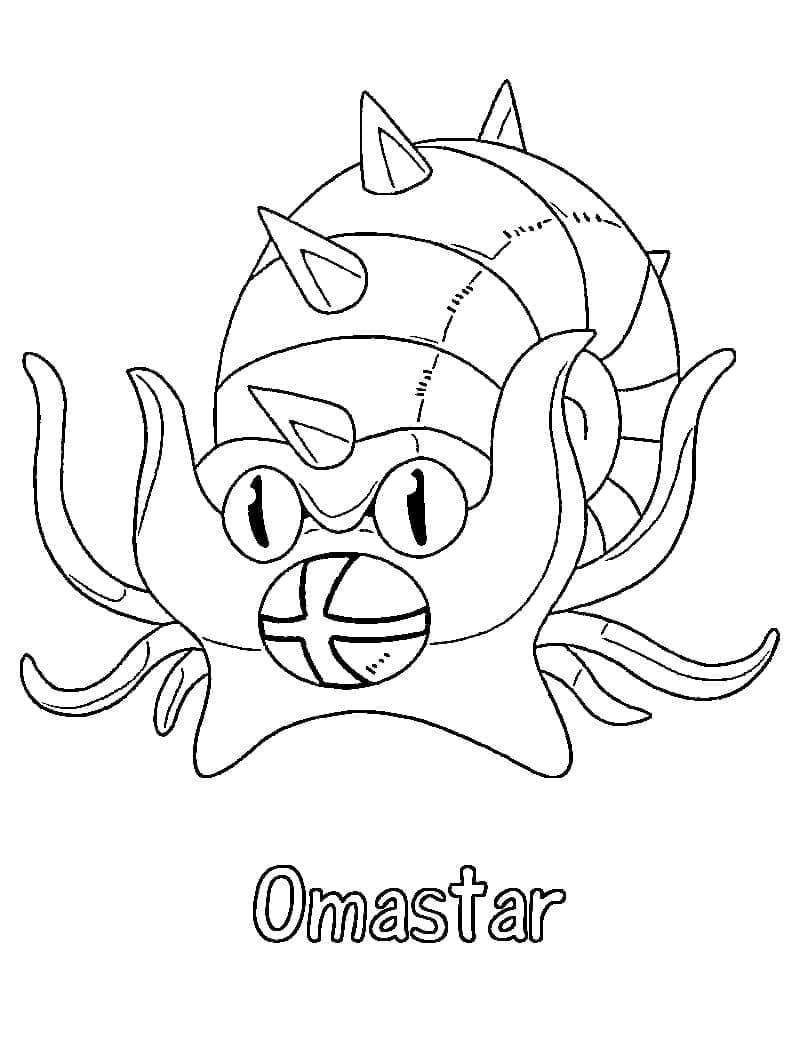 Tô màu Pokemon Omastar