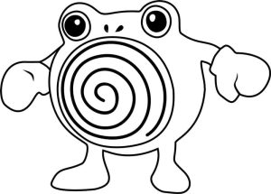Tô màu Pokemon Poliwhirl dễ thương cho bé